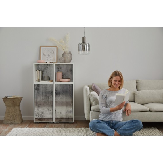 Autocolant mobila, gri metalic, model oglinda vintage, 67.5cmx1.5m, d-c-fix, Vintage Mirror