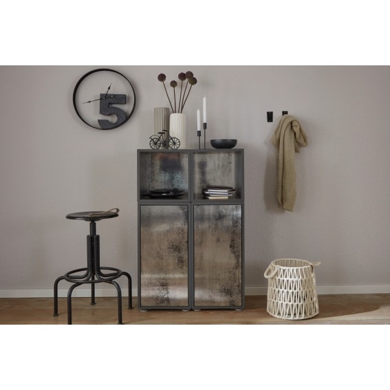 Autocolant mobila, gri metalic, model oglinda vintage, 67.5cmx1.5m, d-c-fix, Vintage Mirror