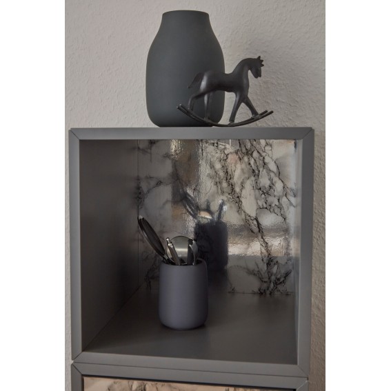 Autocolant mobila, gri, model marmura cu reflexii metalice, 67.5cmx1.5m, d-c-fix, Metallic Marble