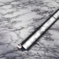 Autocolant mobila, gri, model marmura cu reflexii metalice, 67.5cmx1.5m, d-c-fix, Metallic Marble