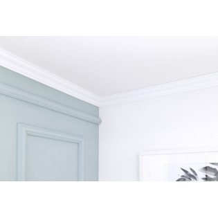 Bagheta polistiren decorativa, alba, 200x4.5x5cm, bax 60 bucati, 120 ml/bax, ST50, Decosa