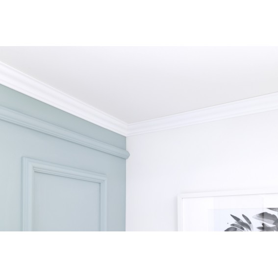 Bagheta polistiren decorativa, alba, 200x4.5x5cm, bax 60 bucati, 120 ml/bax, ST50, Decosa
