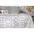 Fata de masa musama Bottigelli, alb/gri, model floral, PVC, 140cmx20m, Cod 4014/01