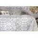 Fata de masa musama Bottigelli, alb/gri, model floral, PVC, 140cmx20m, Cod 4014/01