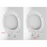 Capac WC cu inchidere lenta si sistem easy clean, alb, duroplast, Ronda
