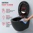 Capac WC cu inchidere lenta si sistem easy clean, negru, duroplast, Ronda