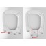 Capac WC cu inchidere lenta si sistem easy clean, alb, polipropilena, Kadiks