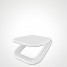 Capac WC cu inchidere lenta si sistem easy clean, alb, polipropilena, Kadiks