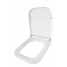 Capac WC cu inchidere lenta si sistem easy clean, alb, polipropilena, Kadiks