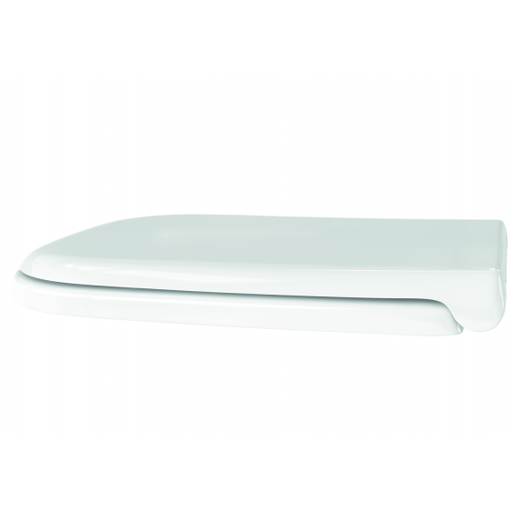 Capac WC cu inchidere lenta si sistem easy clean, alb, polipropilena, Kadiks