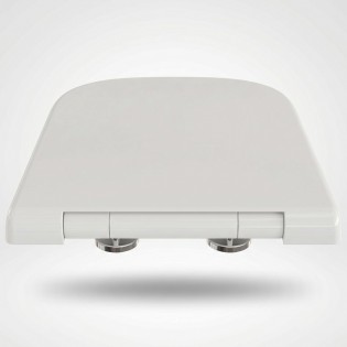 Capac WC cu inchidere lenta si sistem easy clean, alb, duroplast, Fuengirola