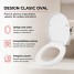 Capac WC cu inchidere lenta si sistem easy clean, alb, polipropilena, Asturia