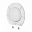 Capac WC cu inchidere lenta si sistem easy clean, alb, polipropilena, Asturia