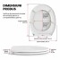 Capac WC cu inchidere lenta si sistem easy clean, alb, polipropilena, Asturia