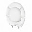 Capac WC cu inchidere lenta si sistem easy clean, alb, polipropilena, Asturia