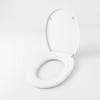 Capac WC cu inchidere lenta si sistem easy clean, alb, polipropilena, Asturia