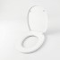 Capac WC cu inchidere lenta si sistem easy clean, alb, polipropilena, Asturia