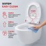 Capac WC cu inchidere lenta si sistem easy clean, alb, polipropilena, Asturia