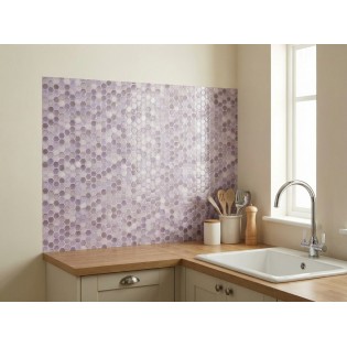 Tapet ceramic baie / bucatarie mozaic, multicolor, 67.5cmx1m, Hexagon Grau, d-c-Fix