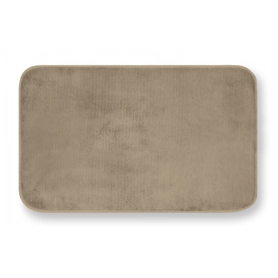 Covoras de baie din microfibra, bej, 50cmx80cm, ultra absorbant, anti-alunecare, Merlino