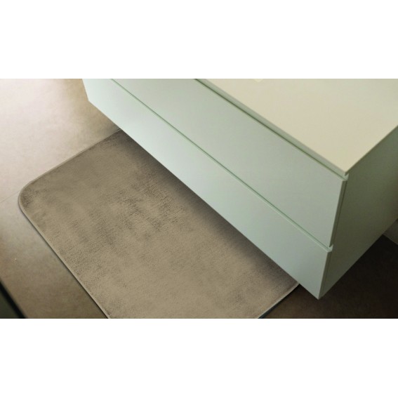 Covoras de baie din microfibra, bej, 50cmx80cm, ultra absorbant, anti-alunecare, Merlino