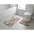 Set 2 covorase baie model linii, Davo Pro, multicolor, poliamida, 50x80 cm + 50x50 cm