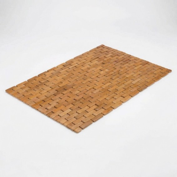 Covoras baie, lemn de bambus, 50x70cm, maro, dreptunghiular, Palito