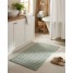 Covoras baie, doua fete, 60x100cm, verde salvie, bumbac reciclat, Yara