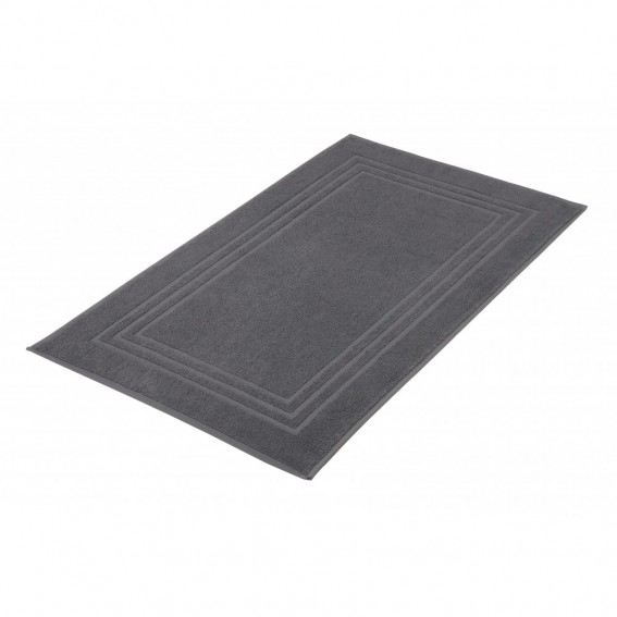 Covoras baie, tip prosop, 50x80cm, gri antracit, bumbac, Lodge