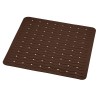 Covoras pentru dus 54x54cm, Ridder maro, cu ventuze, antiderapant, Playa
