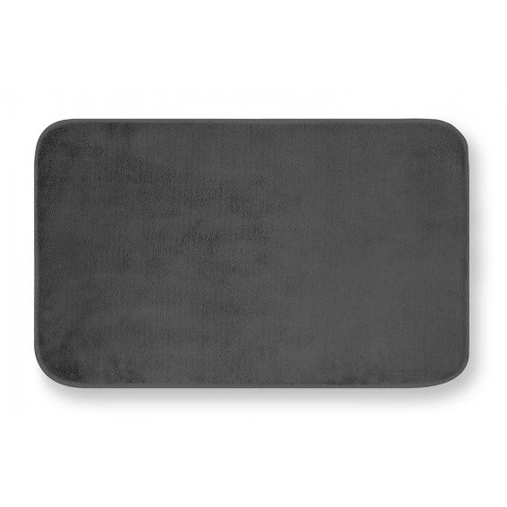 Covoras de baie din microfibra, gri antracit, 50cmx80cm, ultra absorbant, anti-alunecare, Merlino