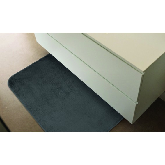 Covoras de baie din microfibra, gri antracit, 50cmx80cm, ultra absorbant, anti-alunecare, Merlino