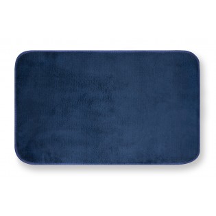Covoras de baie din microfibra, albastru, 50x80cm, ultra absorbant, anti-alunecare, Merlino