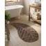 Covoras baie, 50x110cm, antiderapant, forma frunza, maro, Bagno Fiji