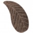 Covoras baie, 50x110cm, antiderapant, forma frunza, maro, Bagno Fiji