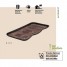 Tavita incaltaminte pentru 3 perechi, 38x75cm, maro/negru, model Urme Pasi, polipropilena reciclata