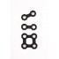 Set 2 conectori pentru covoras intrare antiderapant, model fagure, negru, cauciuc reciclat, Honeycomb
