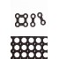 Set 2 conectori pentru covoras intrare antiderapant, model fagure, negru, cauciuc reciclat, Honeycomb