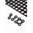 Set 2 conectori pentru covoras intrare antiderapant, model fagure, negru, cauciuc reciclat, Honeycomb
