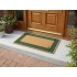 Covor intrare antiderapant, model ornamental clasic, verde, poliester si cauciuc termoplastic, 40x65cm, Eco Cocco Classico