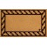 Covor intrare antiderapant, model impletit, maro, poliester si cauciuc termoplastic, 40x65cm, Eco Cocco Classico