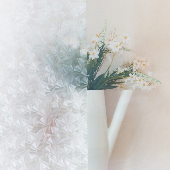Autocolant geam d-c-Fix Eis, efect geam sablat, model flori de gheata, transparent, 67.5cmx15m