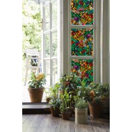 Autocolant vitraliu d-c-Fix Tulia, efect geam sablat, model floral, multicolor, 45cmx2m