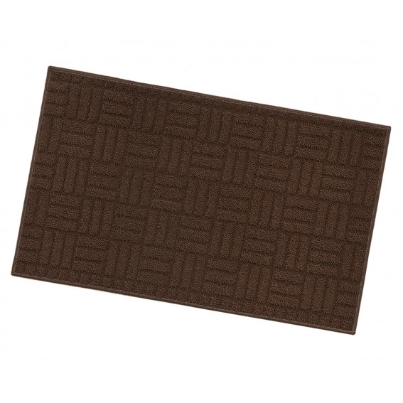 Covoras universal, 50x115cm, model forme geometrice, maro, Narciso
