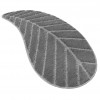 Covoras baie, 50x110cm, antiderapant, forma frunza, gri, Bagno Fiji