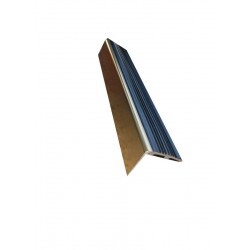 Profil aluminiu tip coltar treapta Ersin 2120, auriu, cu cauciuc antiderapant, 30x42mmx100cm, cod 42010