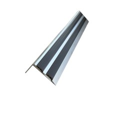 Profil aluminiu tip coltar treapta Ersin 2150, argintiu, cu banda dubla de cauciuc, 30x38.5mmx100cm, cod 42117