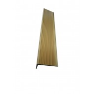 Profile aluminiu tip coltar treapta Ersin 2394, auriu, antiderapante, cu rizuri, 22.5x40mmx300cm, set 5 buc, cod 42014