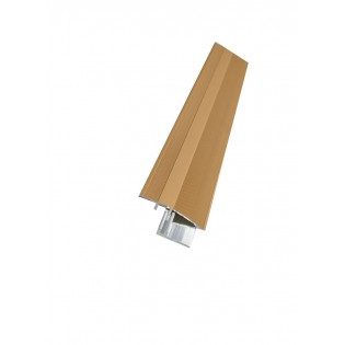 Profil trecere cu diferenta de nivel, aluminiu, 44mmx90cm, auriu, cu gauri pentru suruburi mascate, set 5 buc, 386L, Ersin