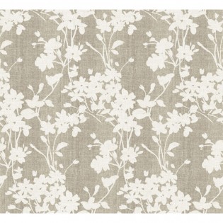 Fata de masa musama, 140cmx20m, bej/alb, model floral, pvc, Bottigelli